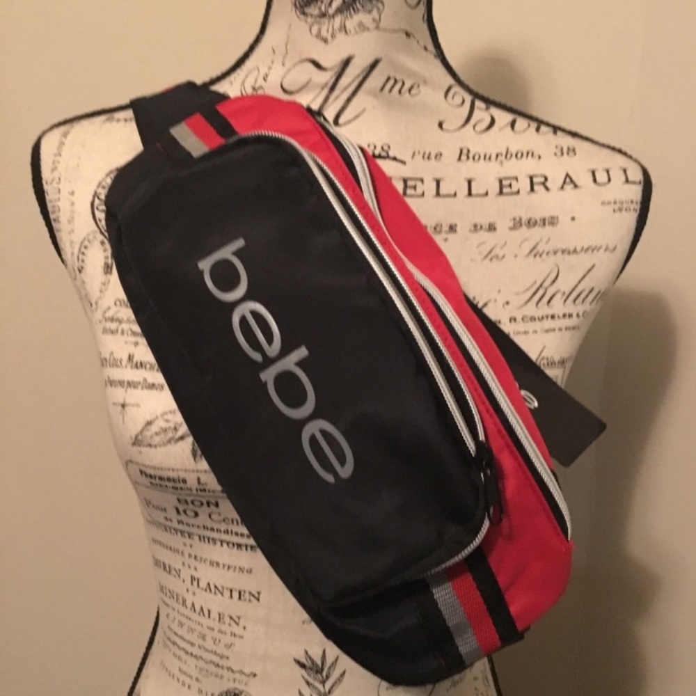Bebe Nylon Racer Fanny Pack